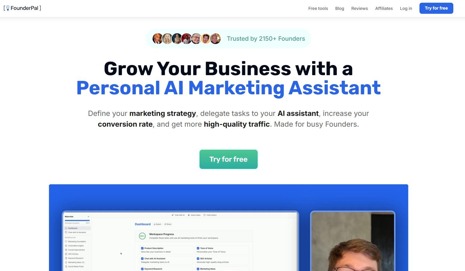 FounderPal.ai lightweight AI validation tool interface