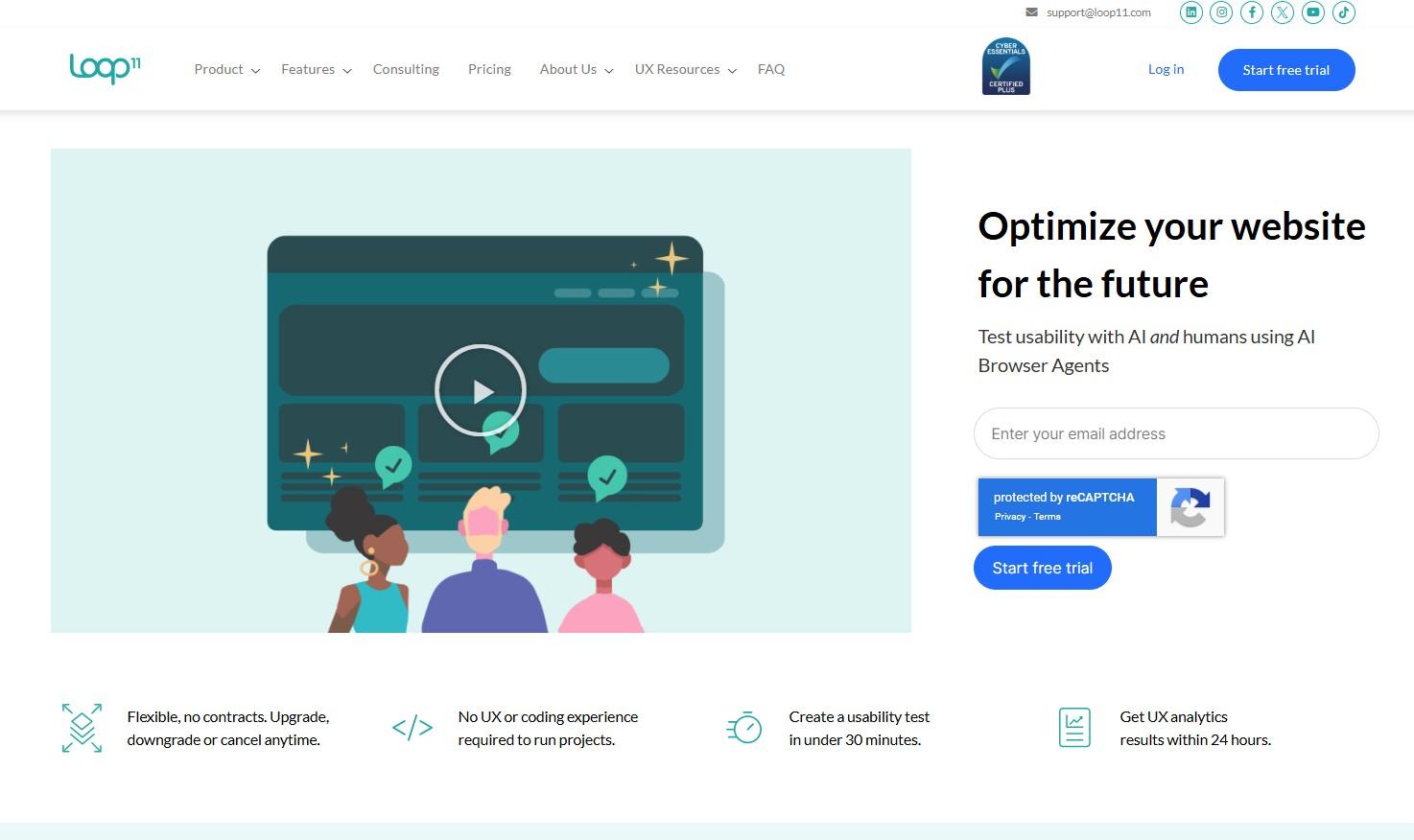 Loop11 remote usability testing platform dashboard